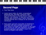 Piano Keyboard On Blue Background slide 2