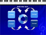 Piano Keyboard On Blue Background slide 6