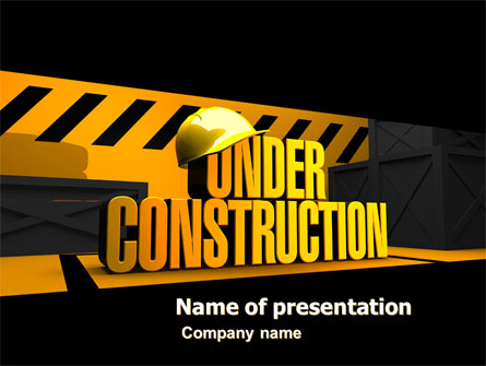 Closed Under Construction Presentation Template, Master Slide