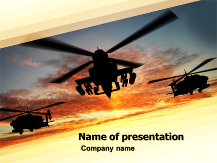 Attack Helicopter Presentation Template, Master Slide