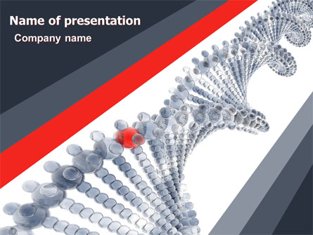 DNA On A Gray Red Presentation Template, Master Slide