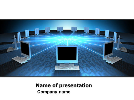 Networking Connection Star Type Presentation Template, Master Slide