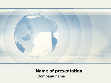 Crystal Globe On The Light Blue Presentation Template, Master Slide