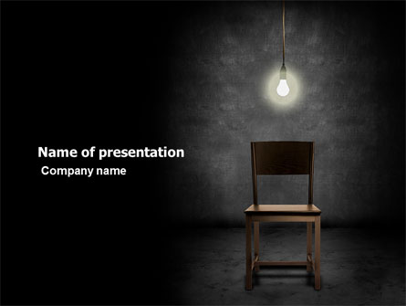 Dark Room With Chair And Lump Presentation Template, Master Slide