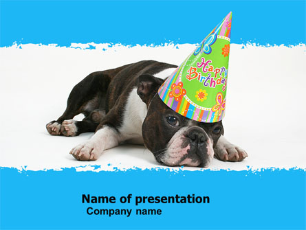 Happy Birthday Puppy Presentation Template, Master Slide