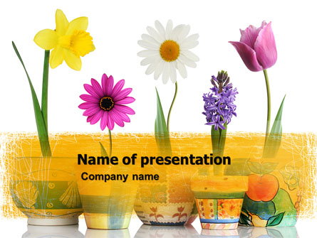 Window Flowers Presentation Template, Master Slide