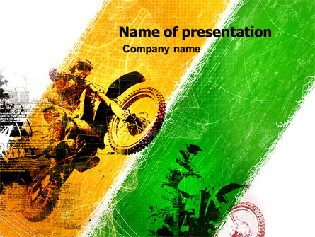 Motocross Presentation Template, Master Slide