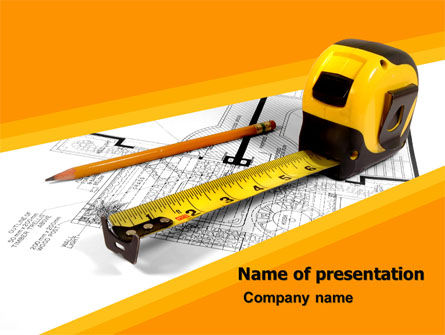 Tape Measure Presentation Template, Master Slide