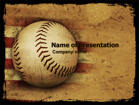 American Baseball Presentation Template, Master Slide