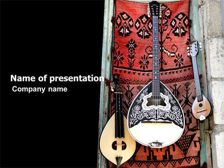 Greek Musical Instruments Presentation Template, Master Slide