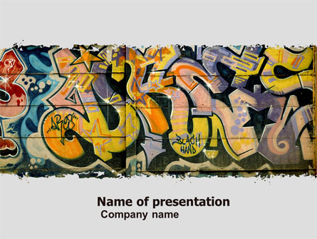 Graffiti On The Wall Presentation Template, Master Slide