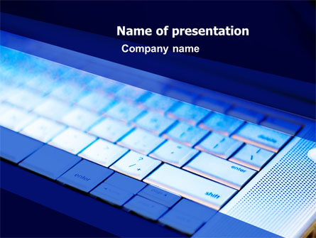 Laptop Keyboard Presentation Template, Master Slide