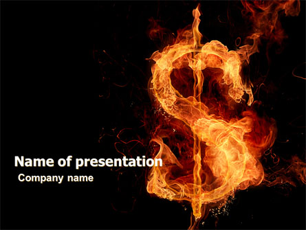 Flaming Dollar Presentation Template, Master Slide