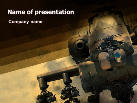 Military Helicopter Presentation Template, Master Slide