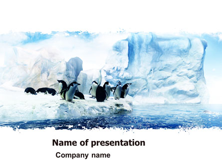 Penguins On The Iceberg Presentation Template, Master Slide