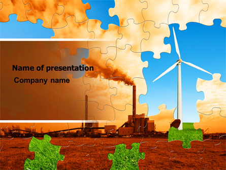 Wind Energy Versus Coal Plant Presentation Template, Master Slide