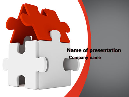 House Puzzle Presentation Template, Master Slide