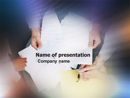 Working With Papers Presentation Template, Master Slide