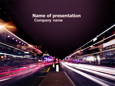 Night Photography Presentation Template, Master Slide