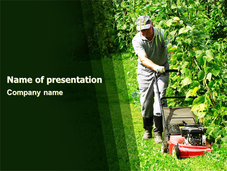 Lawn Mower Presentation Template, Master Slide