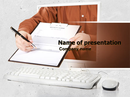 Receipt Form Presentation Template, Master Slide