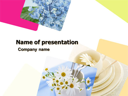 Table Bouquet Presentation Template, Master Slide