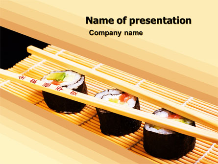 Sushi Rolls Presentation Template, Master Slide