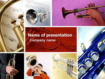 Trumpet Collage Presentation Template, Master Slide