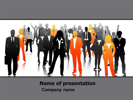 Business Personnel Silhouettes Presentation Template, Master Slide