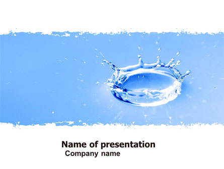 Blue water Splash Presentation Template, Master Slide