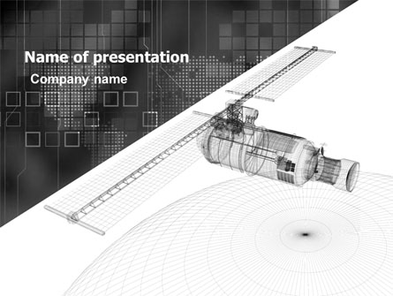 Project Of Satellite Presentation Template, Master Slide