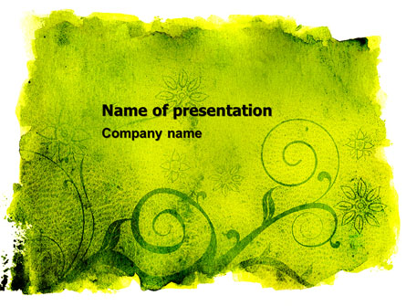 Green Ornament Presentation Template, Master Slide