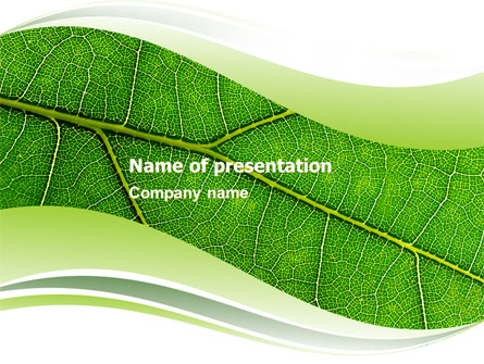 Green Leaf Wave Presentation Template, Master Slide