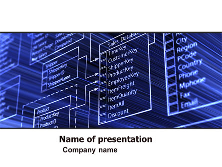 Database Structure Presentation Template, Master Slide