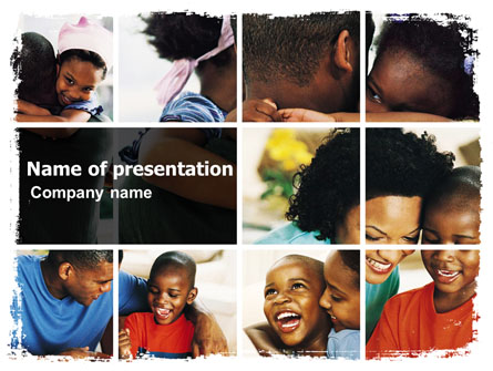 Happy Afro-american Family Presentation Template, Master Slide