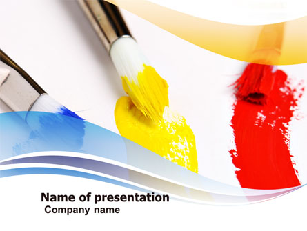 Paint Brushes Presentation Template, Master Slide