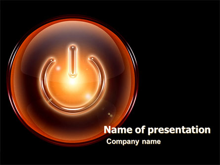 Power Button Presentation Template, Master Slide