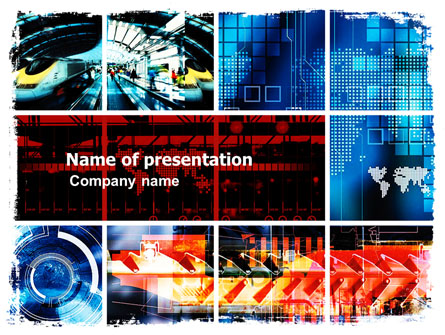 Technology Collage Presentation Template, Master Slide