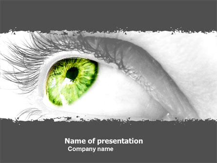 Green Eye Presentation Template, Master Slide