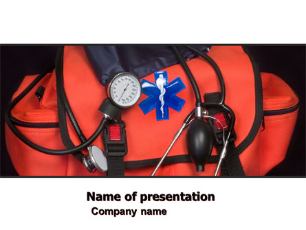 Ambulance Kit Presentation Template, Master Slide