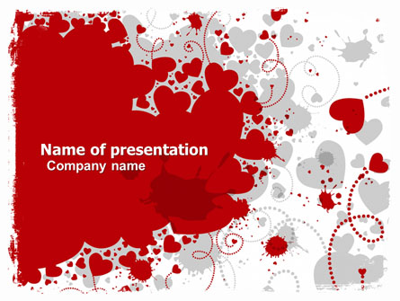 Heart Stains Presentation Template, Master Slide