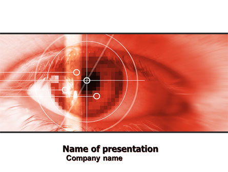 Eye In Red Colors Presentation Template, Master Slide