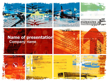 Transportation Collage Presentation Template, Master Slide