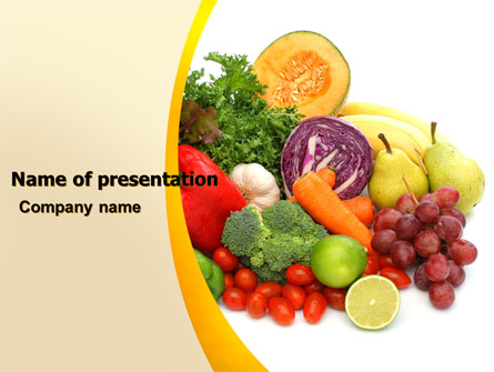 Fruits and Vegetables Presentation Template, Master Slide