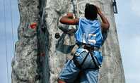 Climber On A Climbing Wall Presentation Template