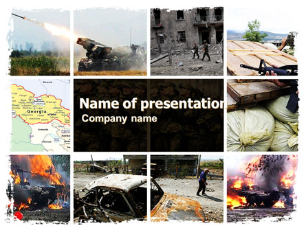 War in Ossetia Presentation Template, Master Slide