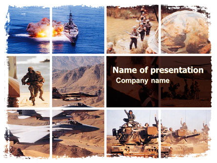 War Conflicts Collage Presentation Template, Master Slide