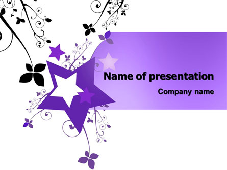 Violet Stars Presentation Template, Master Slide