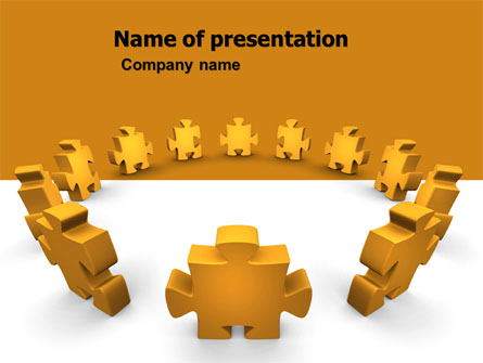 Yellow Jigsaw Presentation Template, Master Slide