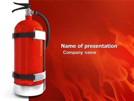 Fire Extinguisher Presentation Template, Master Slide